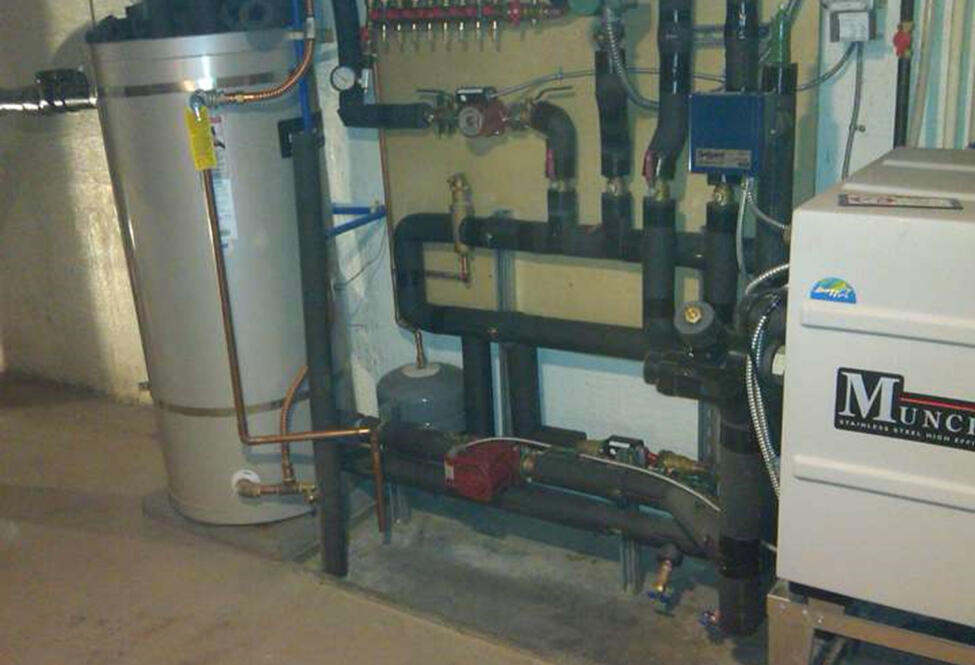boiler and piping, radiant floor heating with indirect fired water heater boiler and piping, radiant floor heating with indirect fired water heater